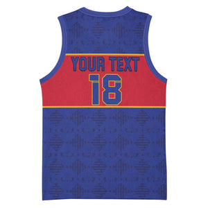Custom Afro Haiti Football Basketball Jersey Le Rouge et Bleu Sporty Style - African Pride