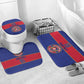 Custom Afro Haiti Football Bathroom Set Le Rouge et Bleu Sporty Style