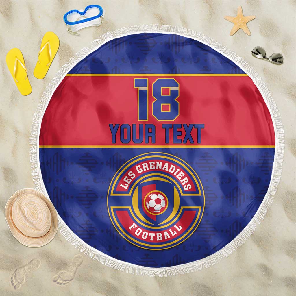 Custom Afro Haiti Football Beach Blanket Le Rouge et Bleu Sporty Style - African Pride