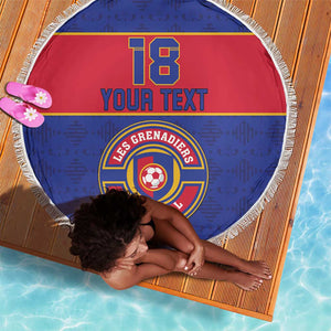 Custom Afro Haiti Football Beach Blanket Le Rouge et Bleu Sporty Style - African Pride