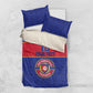 Custom Afro Haiti Football Bedding Set Le Rouge et Bleu Sporty Style - African Pride