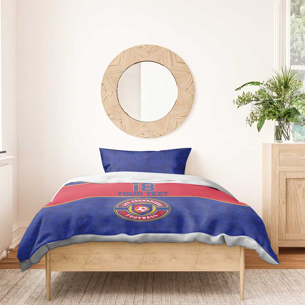 Custom Afro Haiti Football Bedding Set Le Rouge et Bleu Sporty Style - African Pride