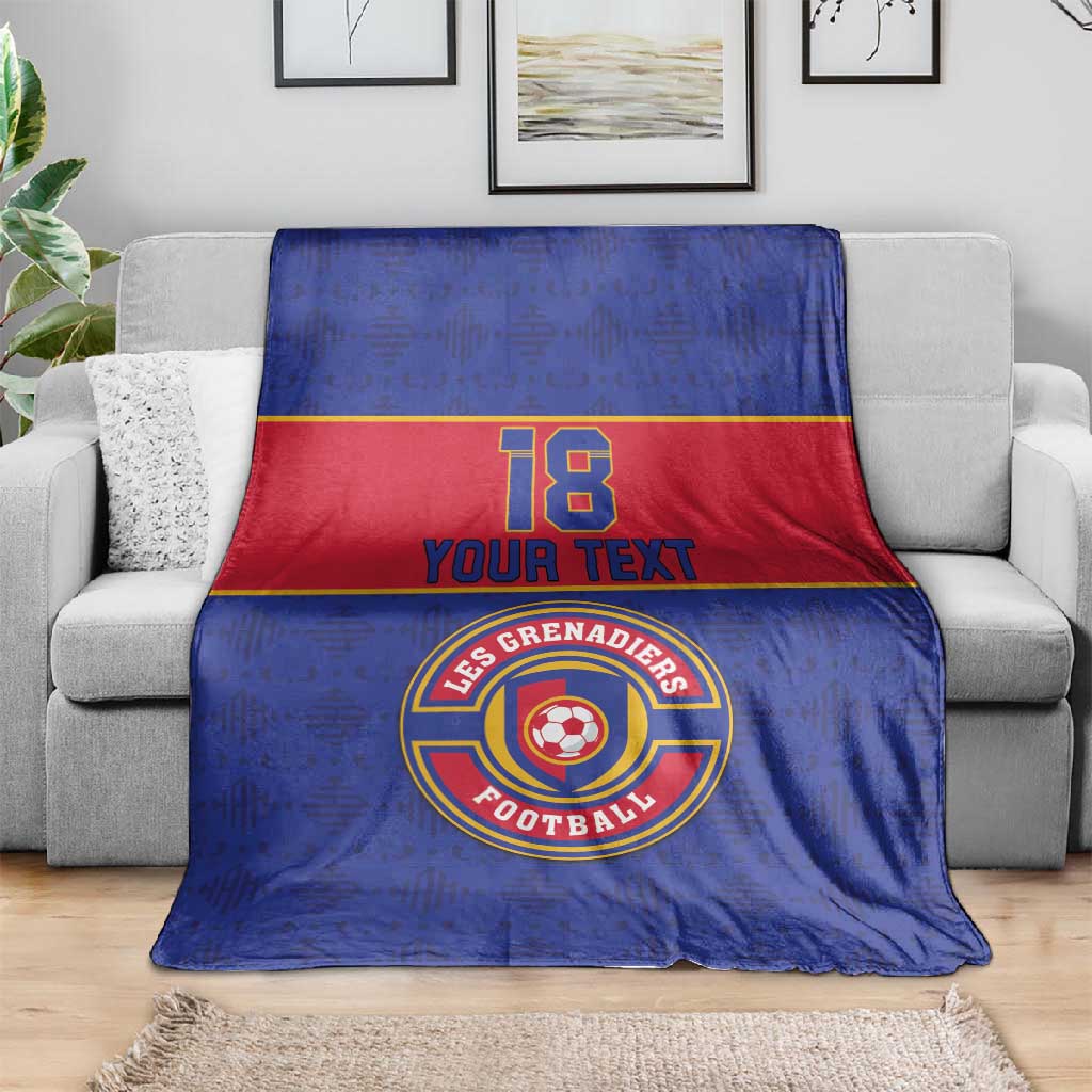 Custom Afro Haiti Football Blanket Le Rouge et Bleu Sporty Style - African Pride