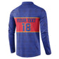 Custom Afro Haiti Football Button Sweatshirt Le Rouge et Bleu Sporty Style