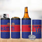 Custom Afro Haiti Football 4 in 1 Can Cooler Tumbler Le Rouge et Bleu Sporty Style - African Pride