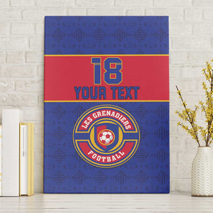 Custom Afro Haiti Football Canvas Wall Art Le Rouge et Bleu Sporty Style - African Pride