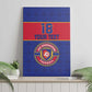 Custom Afro Haiti Football Canvas Wall Art Le Rouge et Bleu Sporty Style - African Pride
