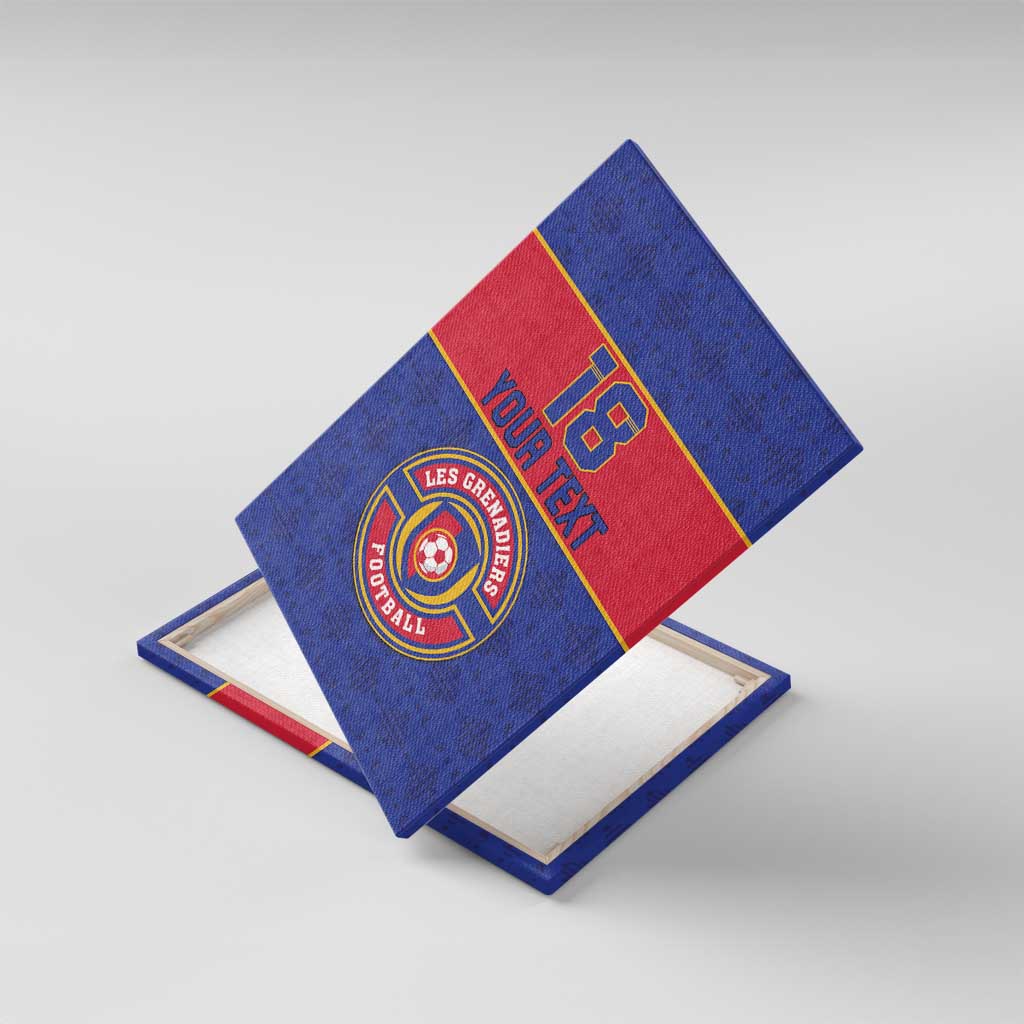 Custom Afro Haiti Football Canvas Wall Art Le Rouge et Bleu Sporty Style - African Pride