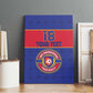 Custom Afro Haiti Football Canvas Wall Art Le Rouge et Bleu Sporty Style - African Pride