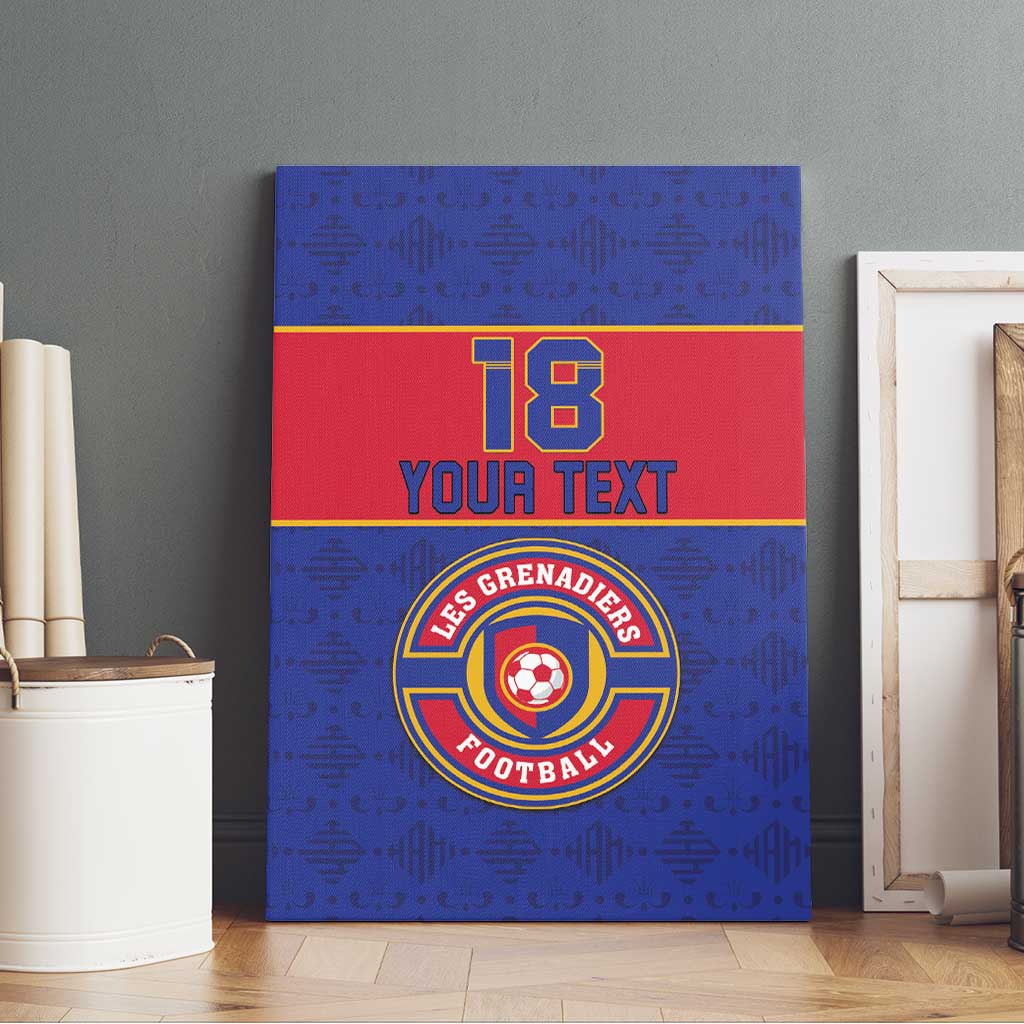 Custom Afro Haiti Football Canvas Wall Art Le Rouge et Bleu Sporty Style - African Pride