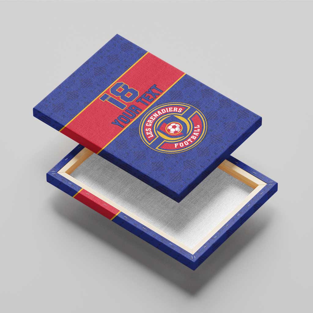 Custom Afro Haiti Football Canvas Wall Art Le Rouge et Bleu Sporty Style - African Pride