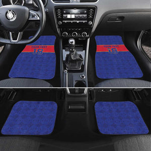 Custom Afro Haiti Football Car Mats Le Rouge et Bleu Sporty Style - African Pride