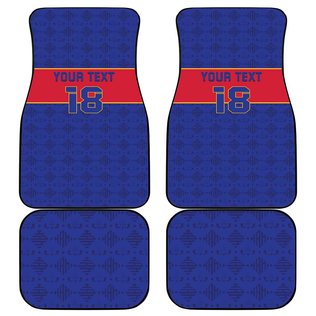 Custom Afro Haiti Football Car Mats Le Rouge et Bleu Sporty Style - African Pride