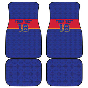 Custom Afro Haiti Football Car Mats Le Rouge et Bleu Sporty Style - African Pride