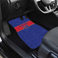 Custom Afro Haiti Football Car Mats Le Rouge et Bleu Sporty Style - African Pride