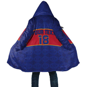 Custom Afro Haiti Football Cloak Le Rouge et Bleu Sporty Style