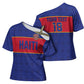 Custom Afro Haiti Football Cross Shoulder Shirt Le Rouge et Bleu Sporty Style