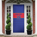 Custom Afro Haiti Football Door Cover Le Rouge et Bleu Sporty Style