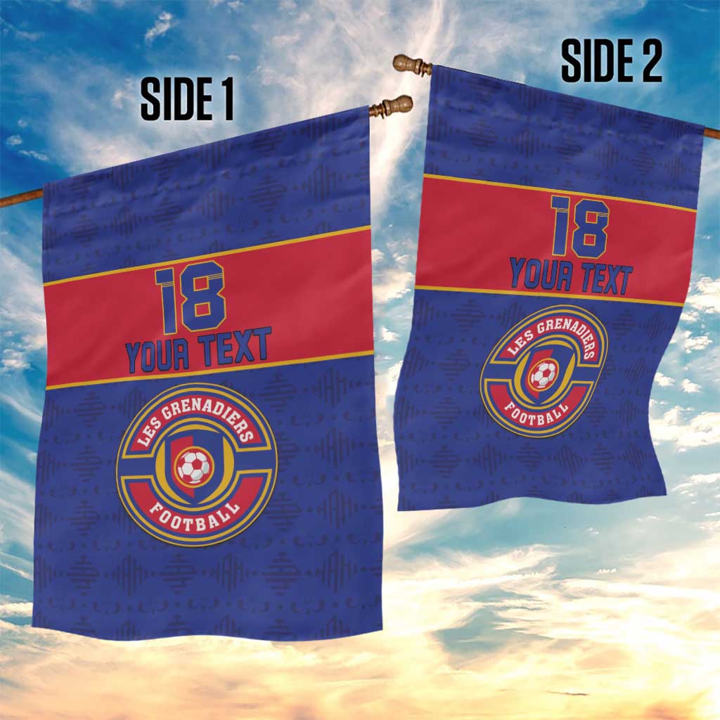 Custom Afro Haiti Football Garden Flag Le Rouge et Bleu Sporty Style - African Pride