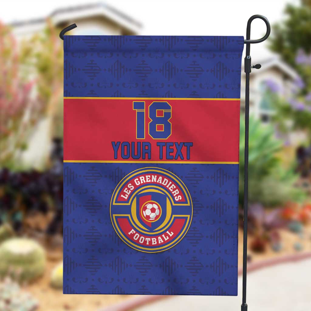 Custom Afro Haiti Football Garden Flag Le Rouge et Bleu Sporty Style - African Pride