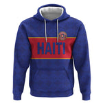Custom Afro Haiti Football Hoodie Le Rouge et Bleu Sporty Style - African Pride