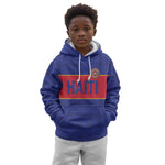 Custom Afro Haiti Football Kid Hoodie Le Rouge et Bleu Sporty Style - African Pride