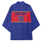 Custom Afro Haiti Football Kimono Le Rouge et Bleu Sporty Style