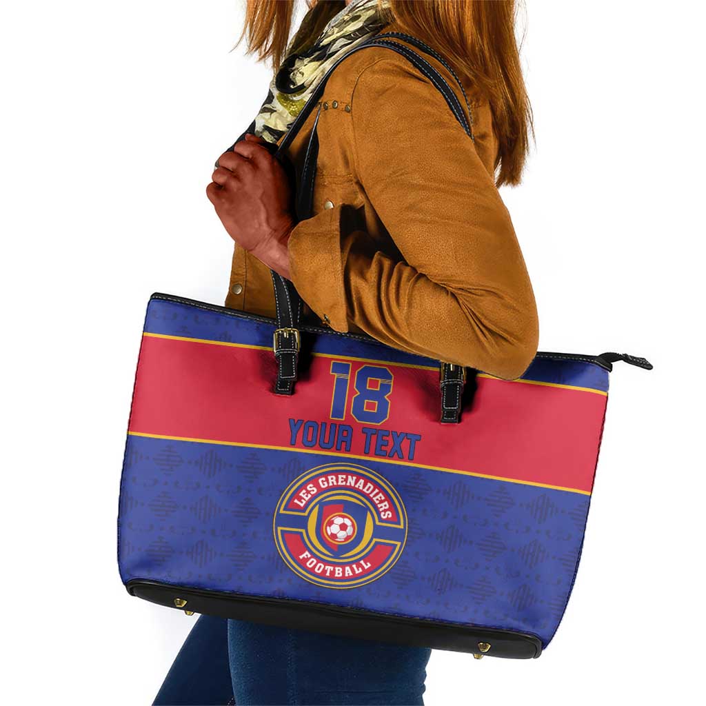 Custom Afro Haiti Football Leather Tote Bag Le Rouge et Bleu Sporty Style - African Pride