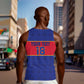 Custom Afro Haiti Football Men Tank Top Le Rouge et Bleu Sporty Style - African Pride