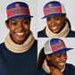 Afro Haiti Football Mesh Trucker Cap Le Rouge et Bleu Sporty Style - African Pride