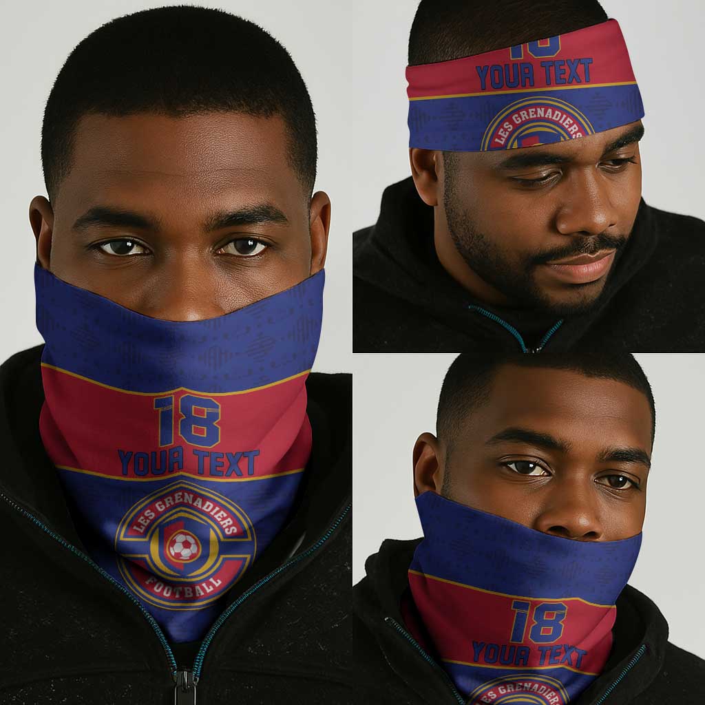Custom Afro Haiti Football Neck Gaiter Le Rouge et Bleu Sporty Style - African Pride