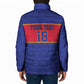 Custom Afro Haiti Football Padded Jacket Le Rouge et Bleu Sporty Style