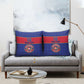 Custom Afro Haiti Football Pillow Cover Le Rouge et Bleu Sporty Style