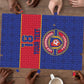 Custom Afro Haiti Football Puzzle Le Rouge et Bleu Sporty Style