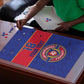 Custom Afro Haiti Football Puzzle Le Rouge et Bleu Sporty Style