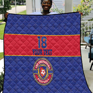 Custom Afro Haiti Football Quilt Le Rouge et Bleu Sporty Style - African Pride
