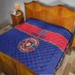 Custom Afro Haiti Football Quilt Le Rouge et Bleu Sporty Style - African Pride