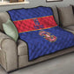 Custom Afro Haiti Football Quilt Le Rouge et Bleu Sporty Style - African Pride