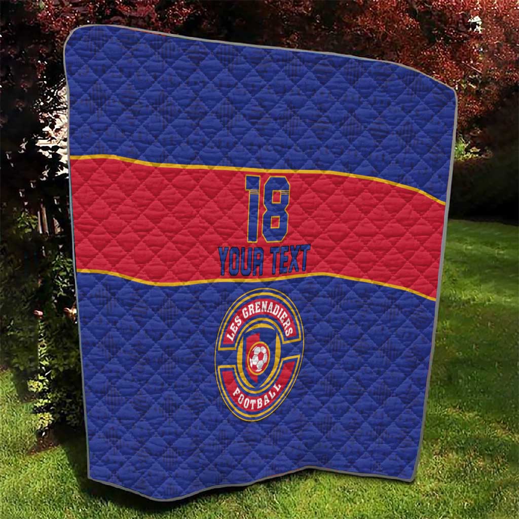 Custom Afro Haiti Football Quilt Le Rouge et Bleu Sporty Style - African Pride