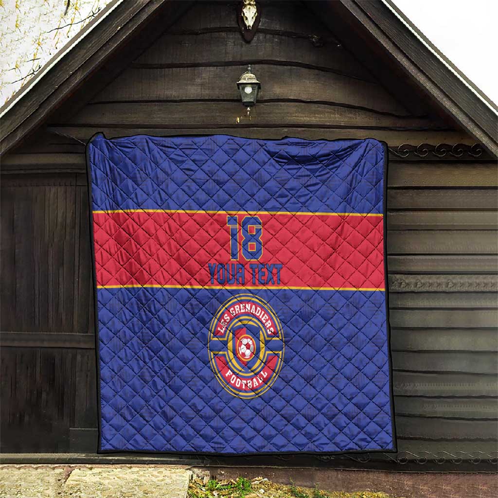 Custom Afro Haiti Football Quilt Le Rouge et Bleu Sporty Style - African Pride