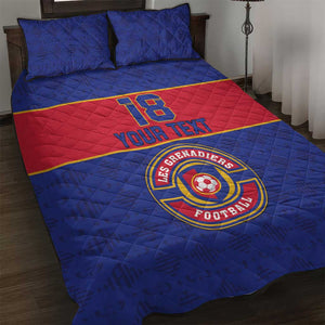 Custom Afro Haiti Football Quilt Bed Set Le Rouge et Bleu Sporty Style - African Pride