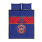 Custom Afro Haiti Football Quilt Bed Set Le Rouge et Bleu Sporty Style - African Pride