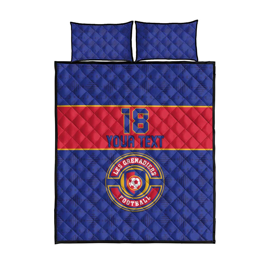 Custom Afro Haiti Football Quilt Bed Set Le Rouge et Bleu Sporty Style - African Pride