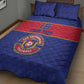 Custom Afro Haiti Football Quilt Bed Set Le Rouge et Bleu Sporty Style - African Pride