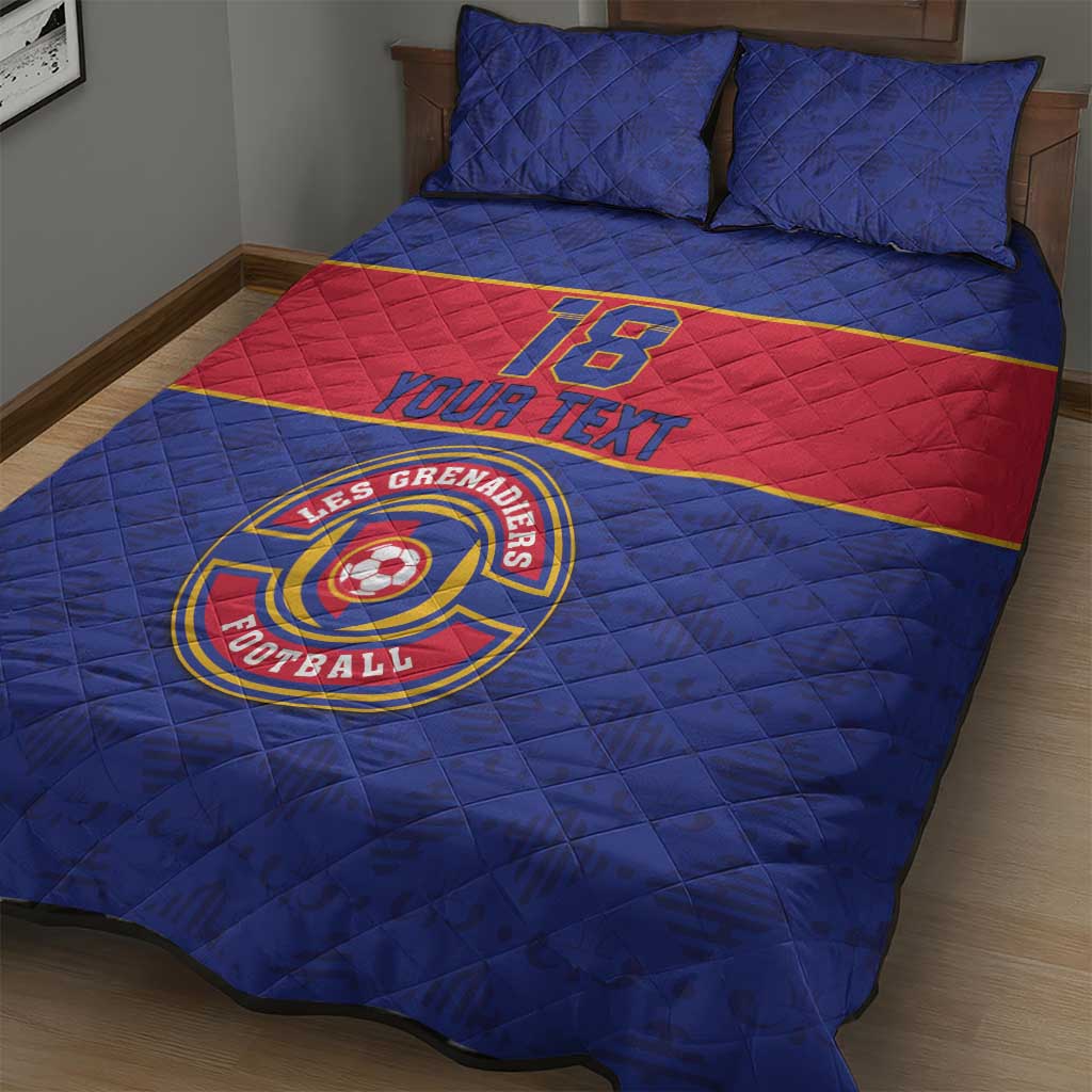 Custom Afro Haiti Football Quilt Bed Set Le Rouge et Bleu Sporty Style - African Pride