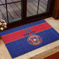 Custom Afro Haiti Football Rubber Doormat Le Rouge et Bleu Sporty Style - African Pride