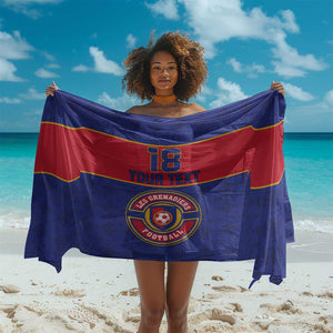 Custom Afro Haiti Football Sarong Le Rouge et Bleu Sporty Style - African Pride