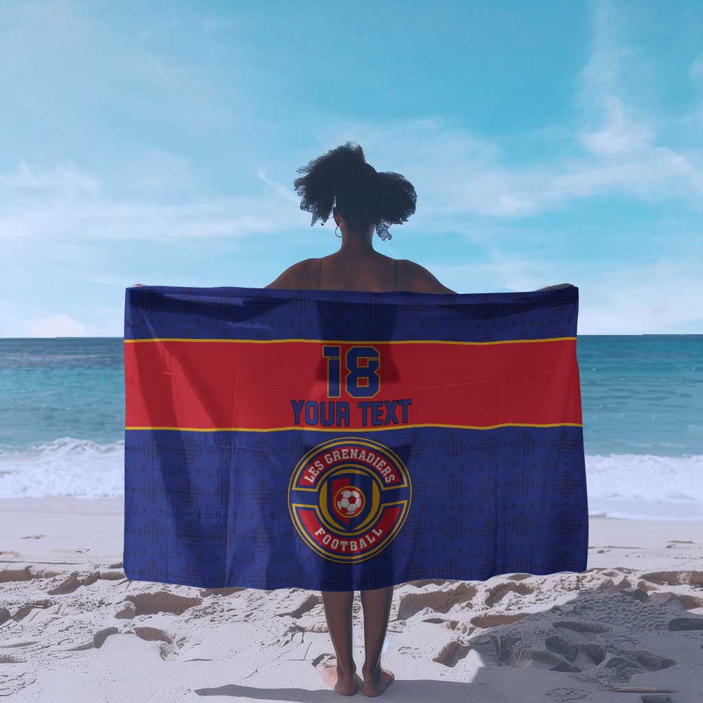 Custom Afro Haiti Football Sarong Le Rouge et Bleu Sporty Style - African Pride
