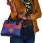 Custom Afro Haiti Football Shoulder Handbag Le Rouge et Bleu Sporty Style - African Pride