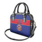 Custom Afro Haiti Football Shoulder Handbag Le Rouge et Bleu Sporty Style - African Pride